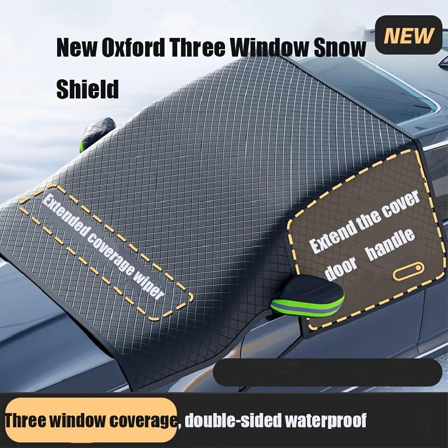Premium Car Snow Cover Extended Winter Windshield Protector for Frost Snow Protection, Thickened Car Cover for Winter