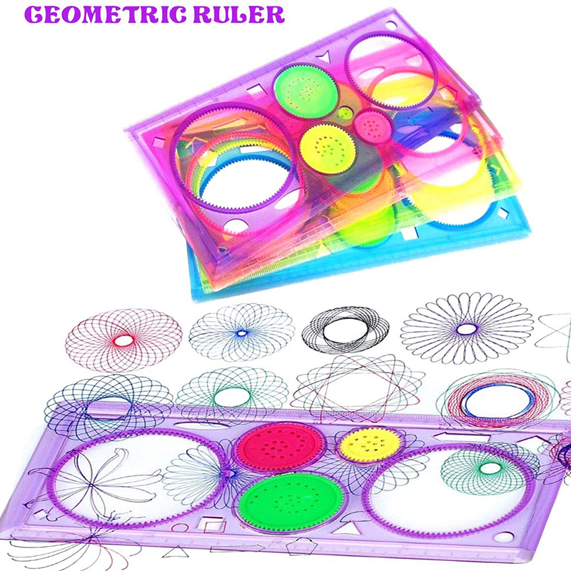 Geometry Spirograph Drawing Stencil Set – Creative Art Craft Template for Kids and Adults, Perfect Educational Gift