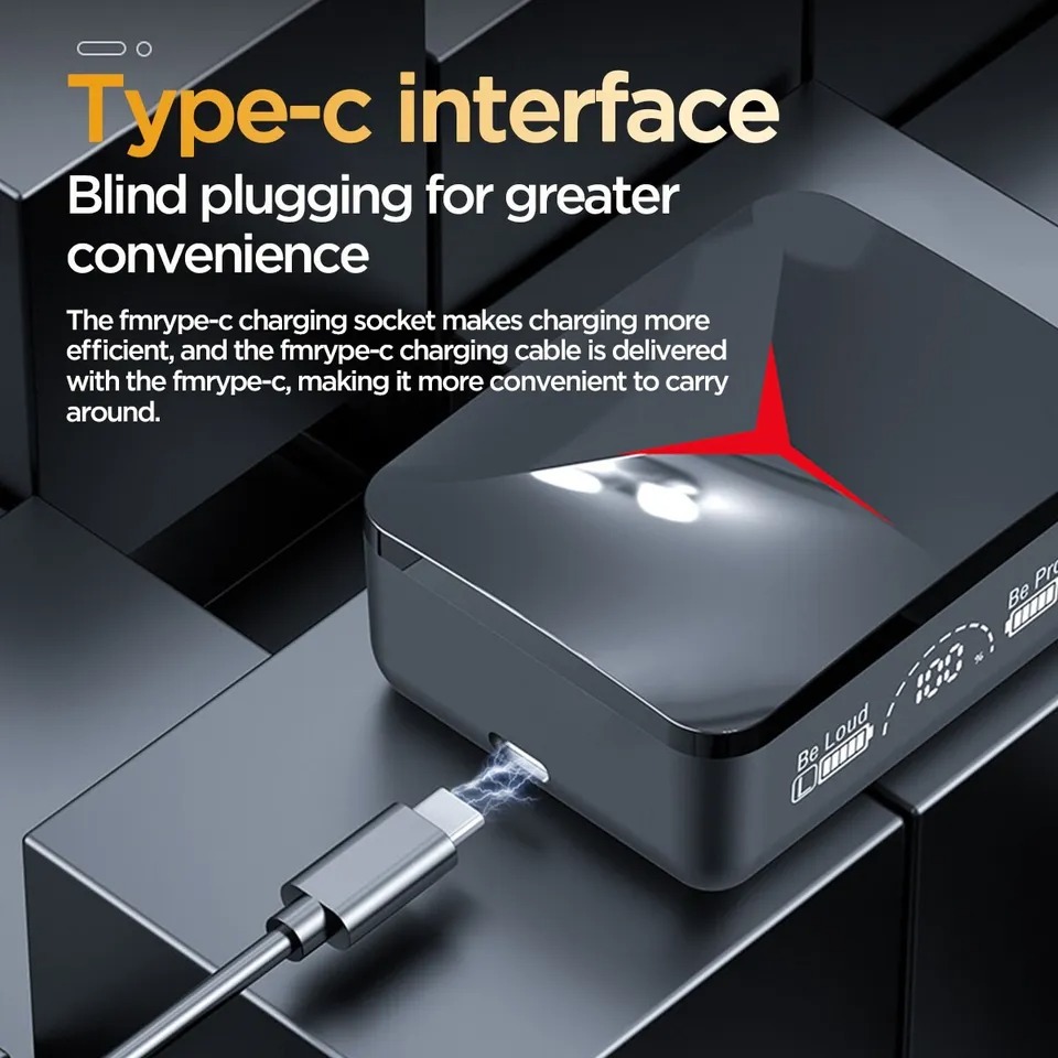TWS Wireless Earbuds Bluetooth 5.3, Stereo Headset, Waterproof Headphones with Long Battery Life, Noise Cancelling