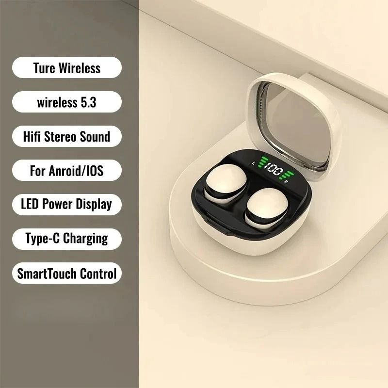 Mini Wireless Bluetooth Headset with HD Sound and Invisible In Ear Design