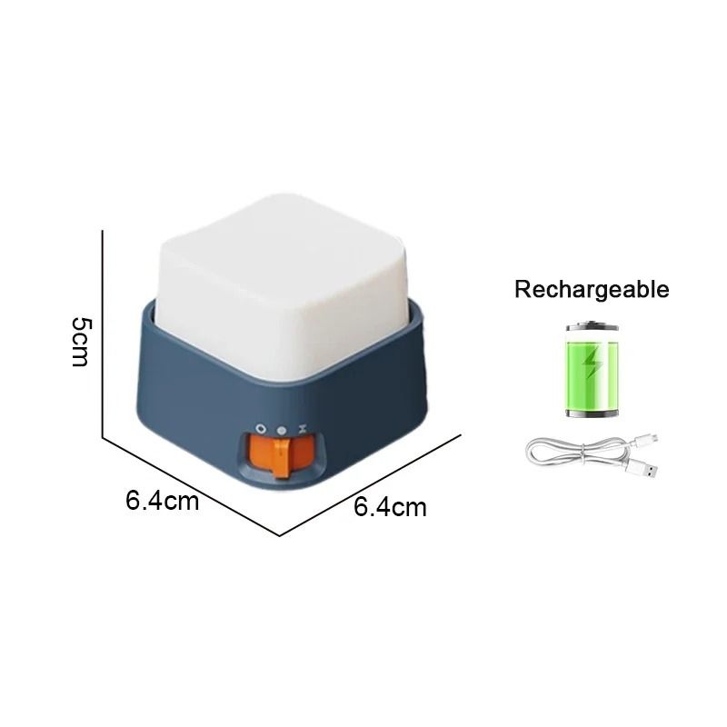 Rechargeable LED Bedside Square Night Light