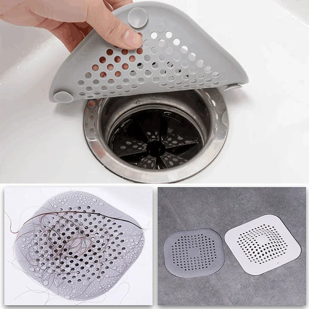 Drain Plug Strainer for Shower, Bathtub, & Kitchen Sink, Anti-Clog Hair Filter & Stopper for Home Floor Drains