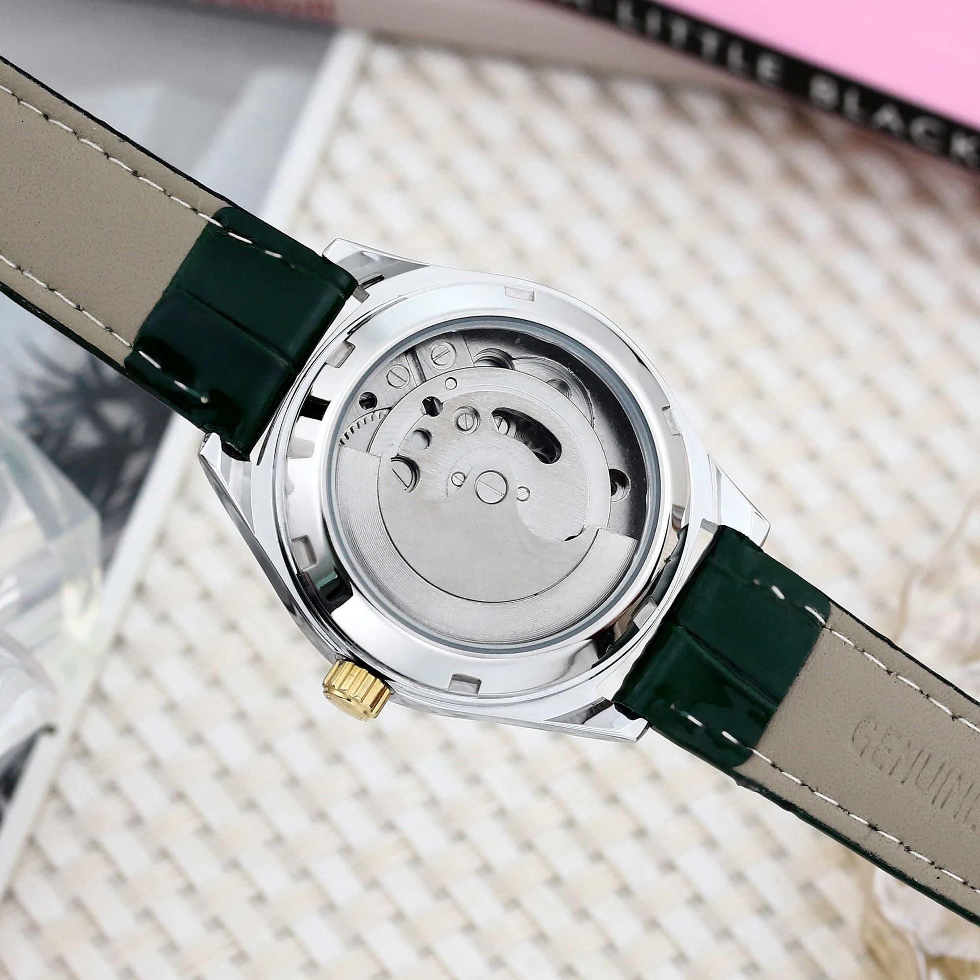 Luxury Double Hollow Flywheel Automatic Mechanical Watch
