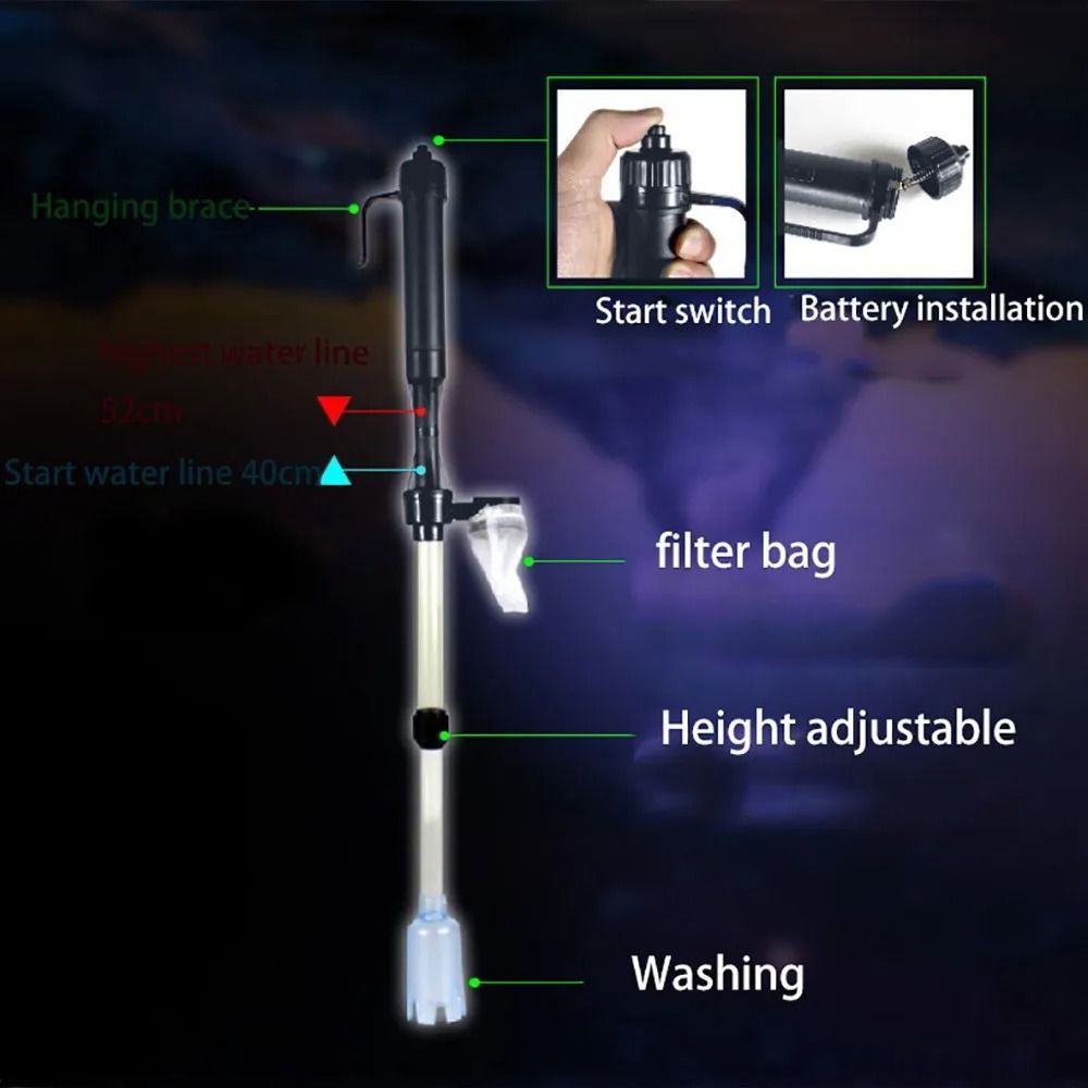 Aquarium Electric Gravel Cleaner Water Changer Vacuum Pump