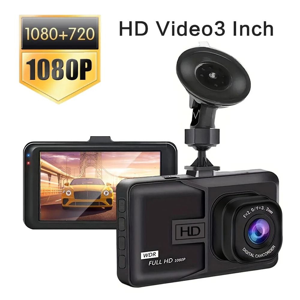 HD Dash Camera with Night Vision and Parking Monitor