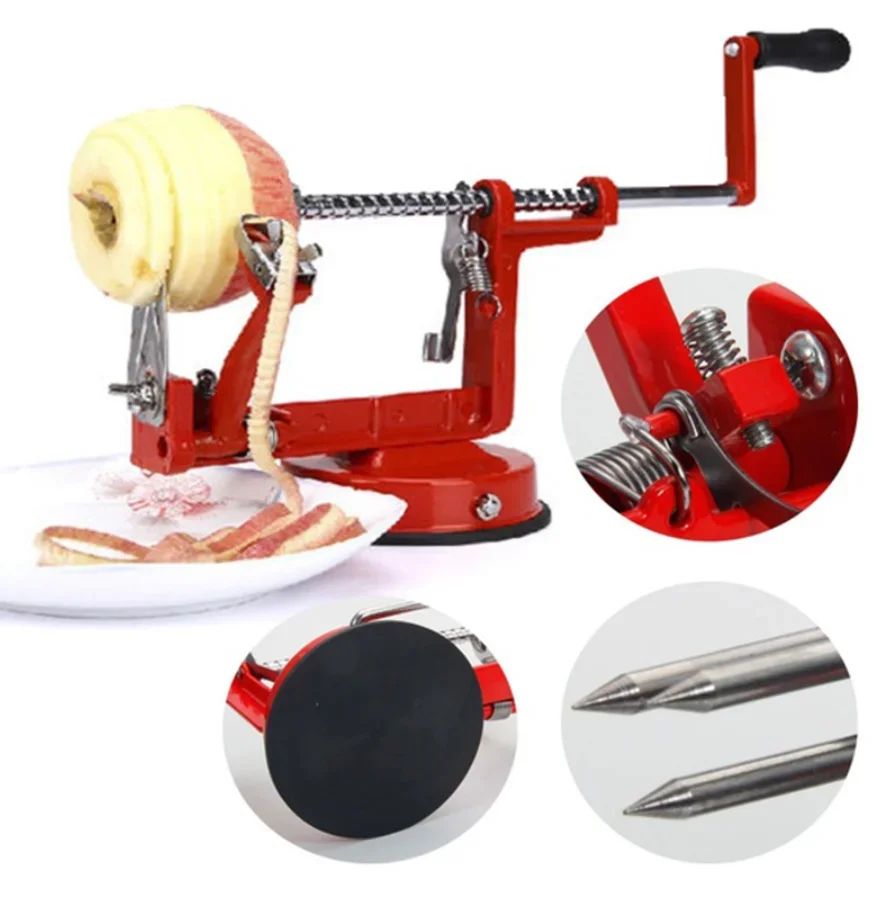 3-in-1 Apple Peeler Corer Slicer – Stainless Steel Apple Peeling Machine