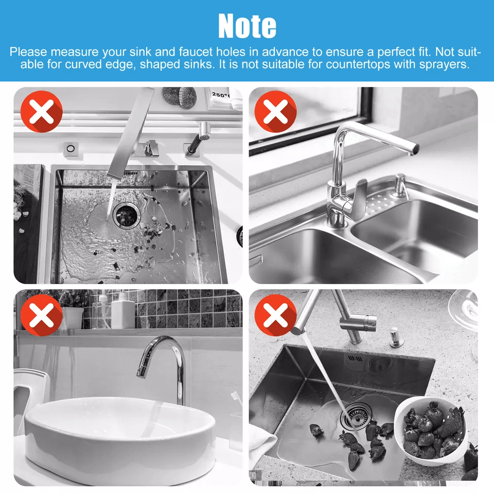 Kitchen Faucet Sink Splash Guard, Silicone Water Catcher Tray & Drip Mat