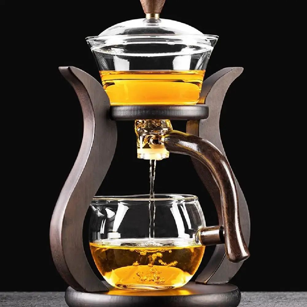 Magnetic Flow Lazy Kung Fu Glass Teapot Set