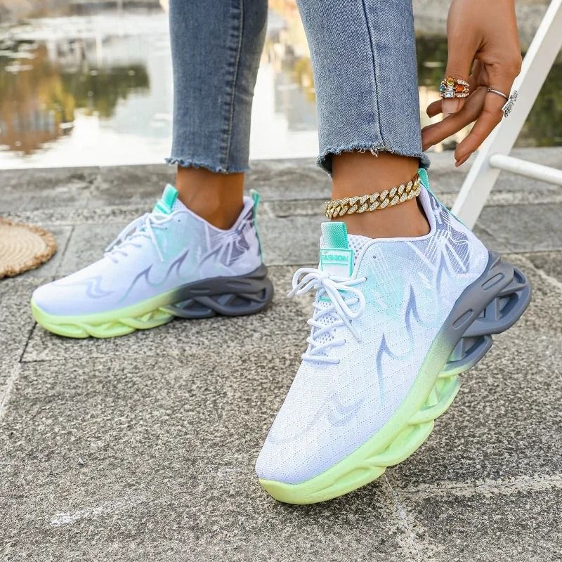 Womens Lightweight Breathable Slip On Fitness Sneakers