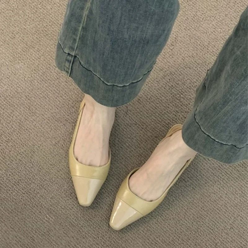 LuxeLine Pointed Toe Low Heel Summer Sandals