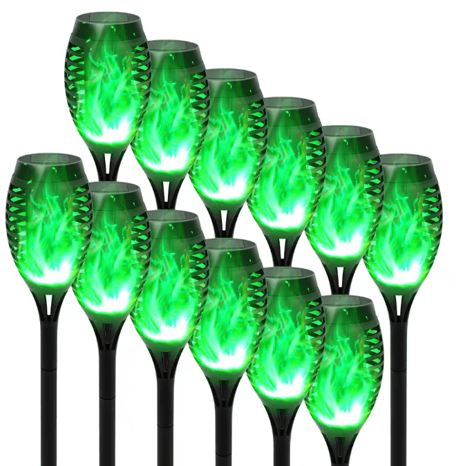 Solar Flickering Flame Outdoor Garden Light Landscape Stake Waterproof Solar Yard Decor