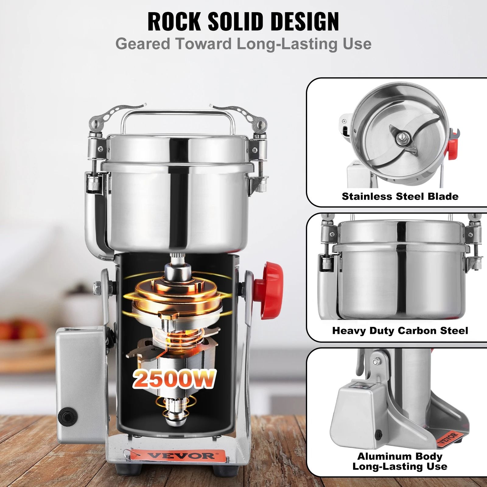 Electric Grain Mill Grinder Swing Type for Herbs Spices Grains and Coffee