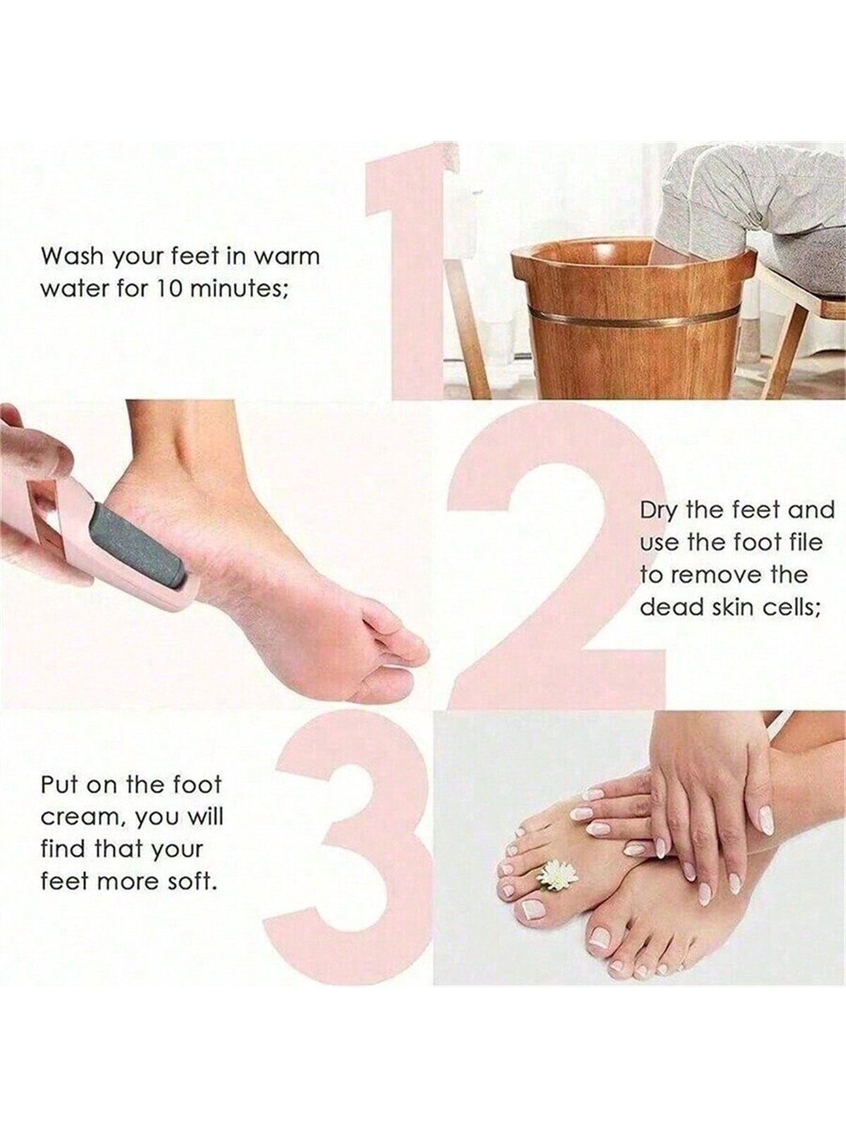 Pink Electric Foot Grinder, Electronic Tool File, Healing Tissue Remover