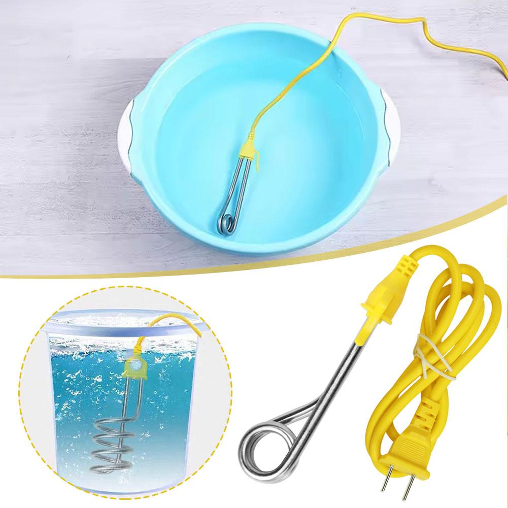 Portable Electric Water Heater Rod, Stainless Steel Mini Immersion Heater for Travel, Coffee & Tea Boiling
