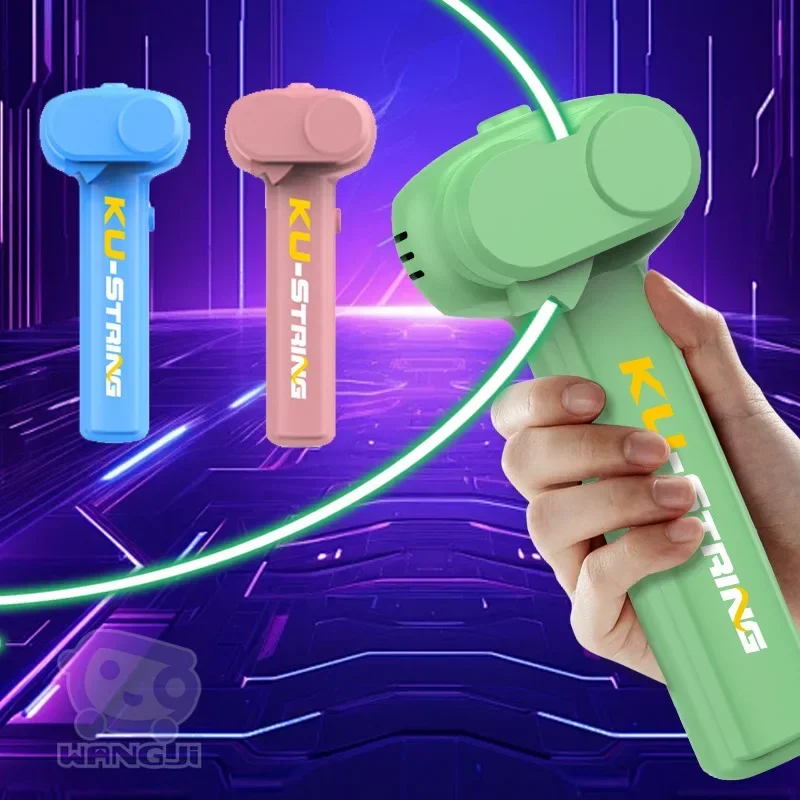 Luminous Handheld String Launcher, Glow In The Dark Portable Stress Relief Toy For Kids Party Gifts