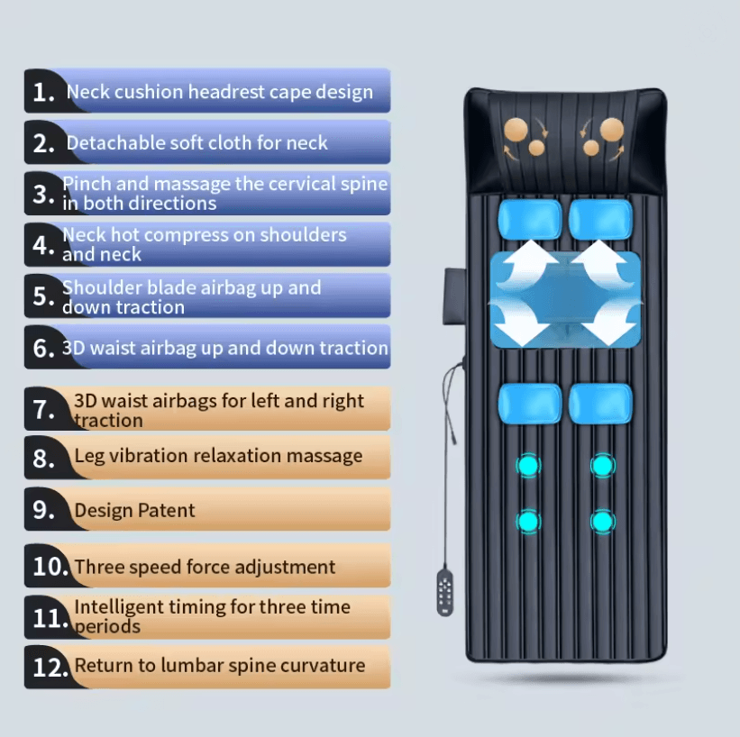 Heated Airbag Swing Full Body Massage Mat