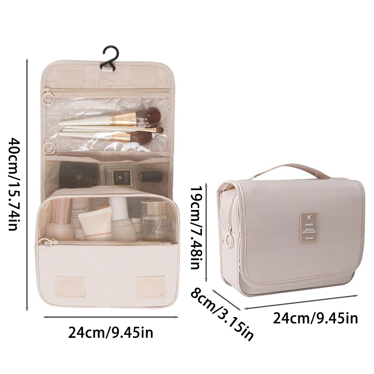 Multi-Functional Hanging Toiletry and Dry-Wet Separation Travel Bag