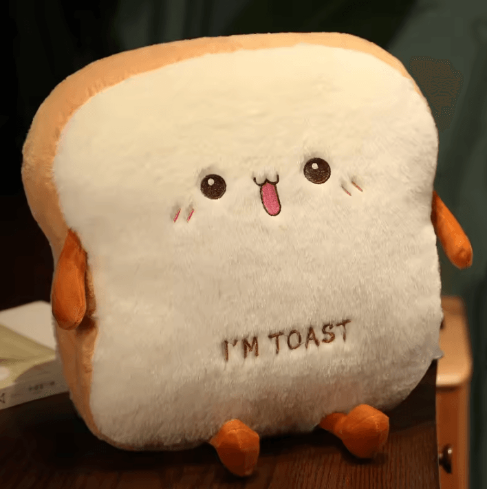 14-Inch Plush Bread Pillow – Soft Toast Simulation Food Doll Cushion & Cute Kids Toy Gift