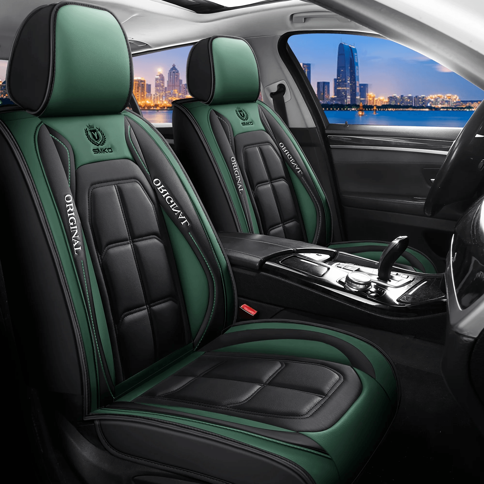 Universal Leather Car Seat Cover All Season Driver and Passenger Protection Pad