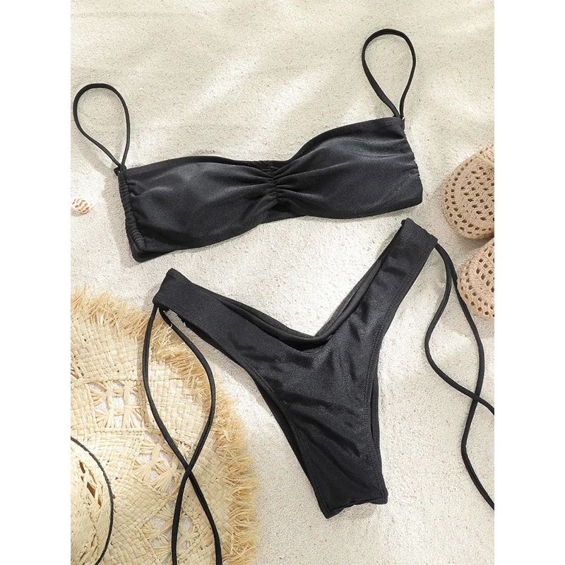 Womens High Cut String Bikini Set