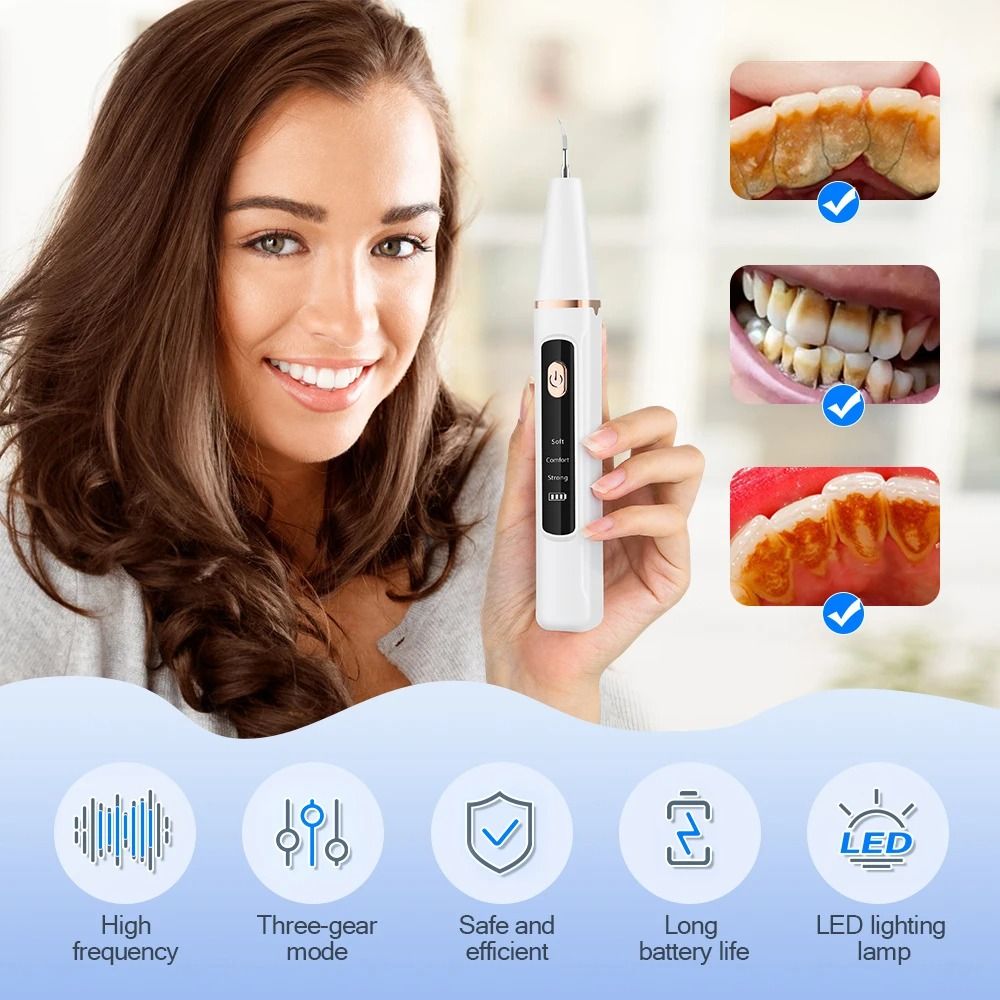 Electric Dental Scaler And Tartar Remover With Ultrasonic Plaque Cleaning Kit