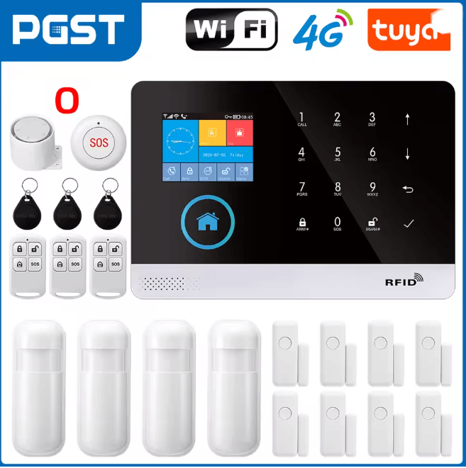 PGST Smart Home Security Alarm System Wireless GSM WIFI with App Control