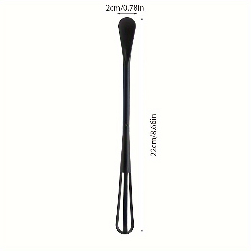 Plastic Double-ended Tiny Spoon Spatula Handle Manual Egg Blender Mini Whisk Spoon Kitchen Gadget