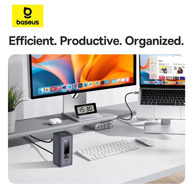 Baseus Elite 11-in-1 USB C Hub for MacBook – 4K 60Hz Triple Display Docking Station with HDMI & MST