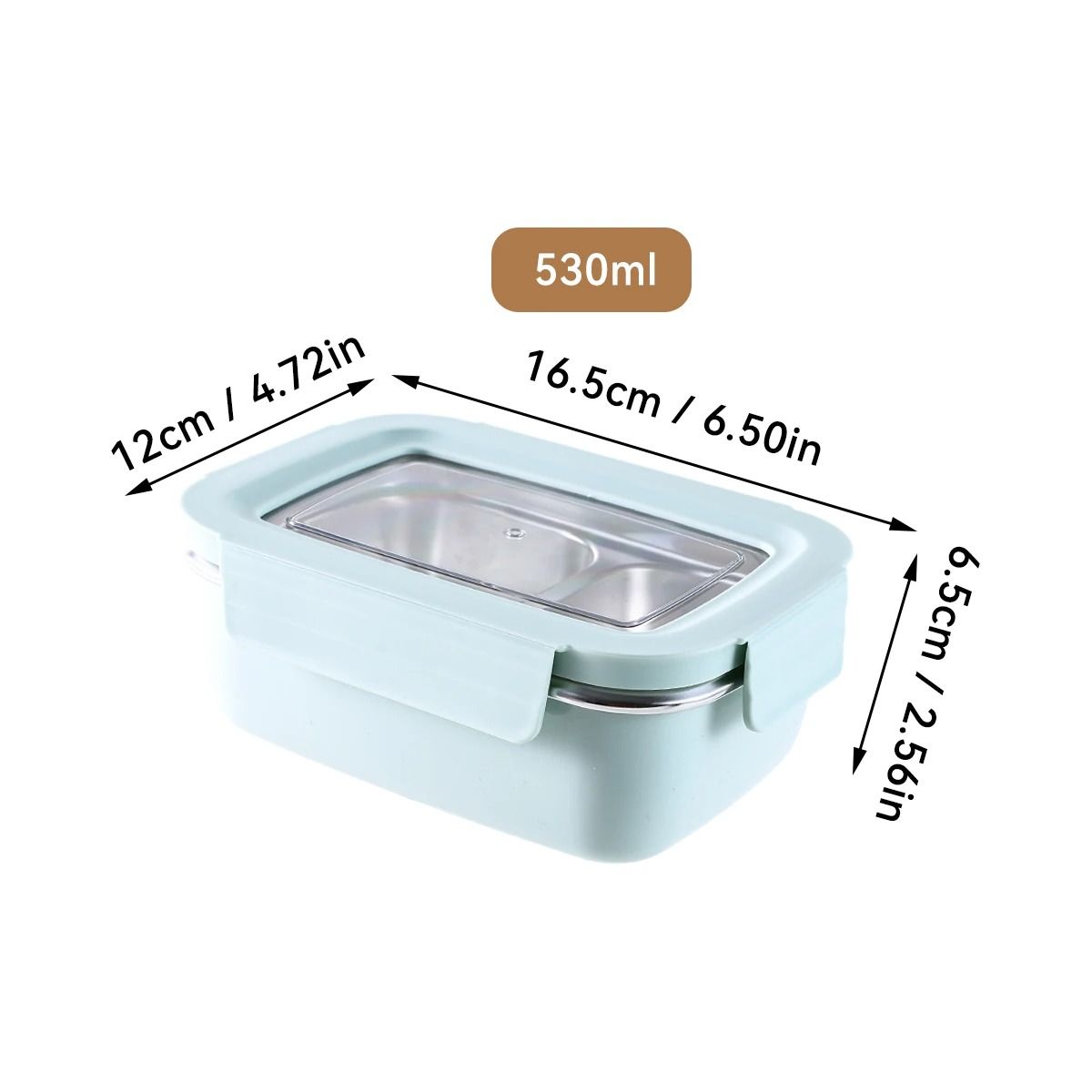Stainless Steel Lunch Box Leak Proof Divided Microwave Safe Bento Container