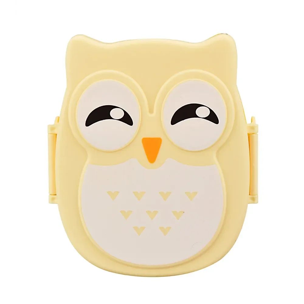 Cartoon Owl Kids Lunch Box Bento – Microwave Safe Cute School Food Container