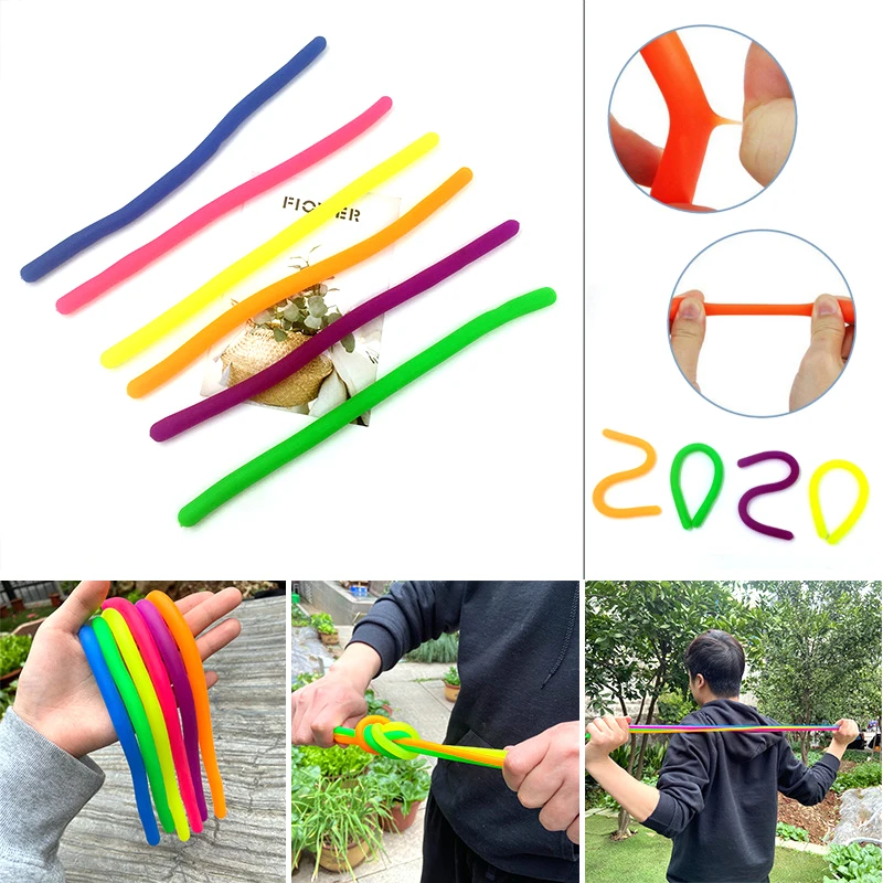 DIY Soft Rubber Noodle Elastic Rope Stress Relief Toy