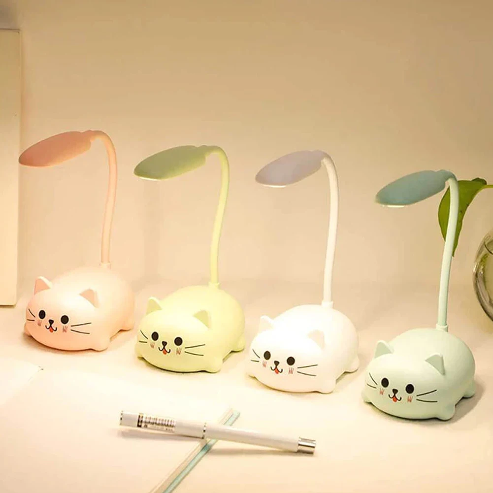 USB Charging Cute Pet Pig Night Light, Folding LED Table Lamp, Bedside Decor for Learning and Reading