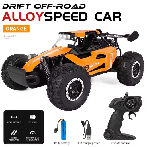 116 High Speed Off Road RC Car with LED Lights and 2.4GHz Control