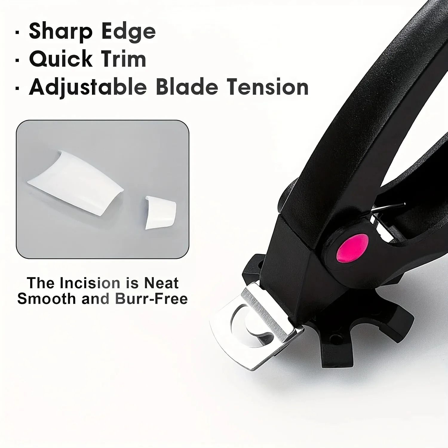 U Shaped Nail Clipper and File Set for Acrylic and False Nails