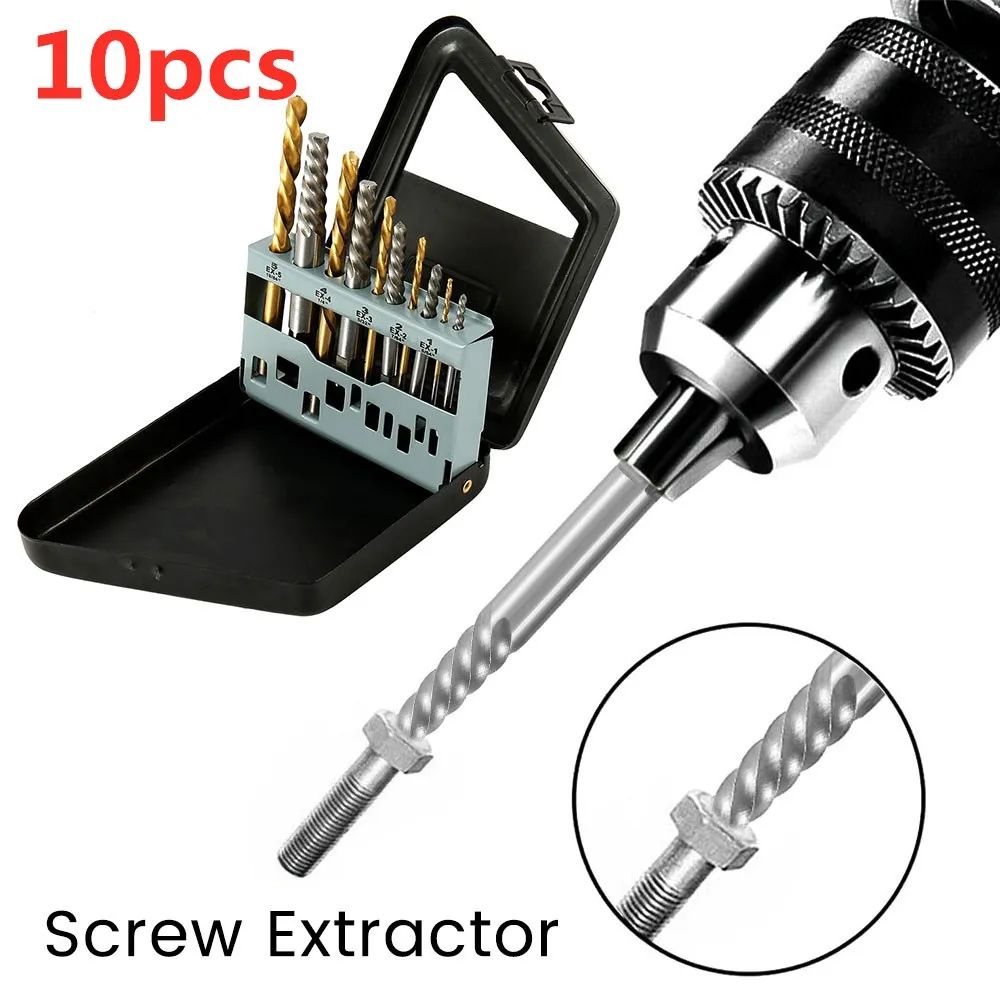 Cobalt Left Hand Drill Bit and Screw Extractor Set for Broken Bolts Removal