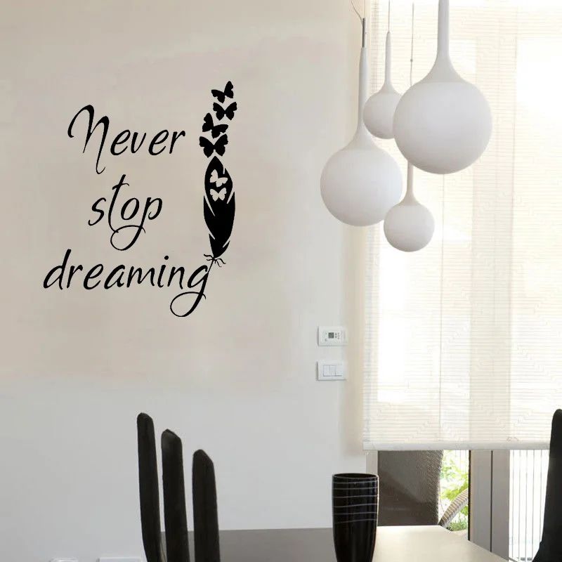 Inspirational Wall Decal Quote Sticker for Bedroom and Living Room Decor