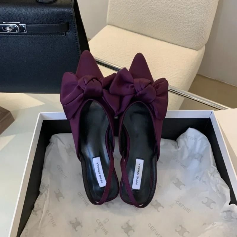 Designer Bow Pointed Toe Sandals – Elegant Slingback Heels – High-Yield Summer Aesthetic Interaction Hub