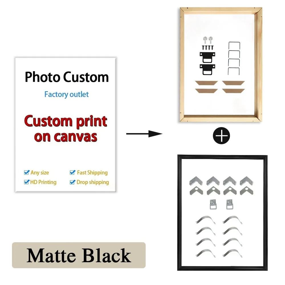 Custom Canvas Print Personalized Photo Wall Art Large HD Poster