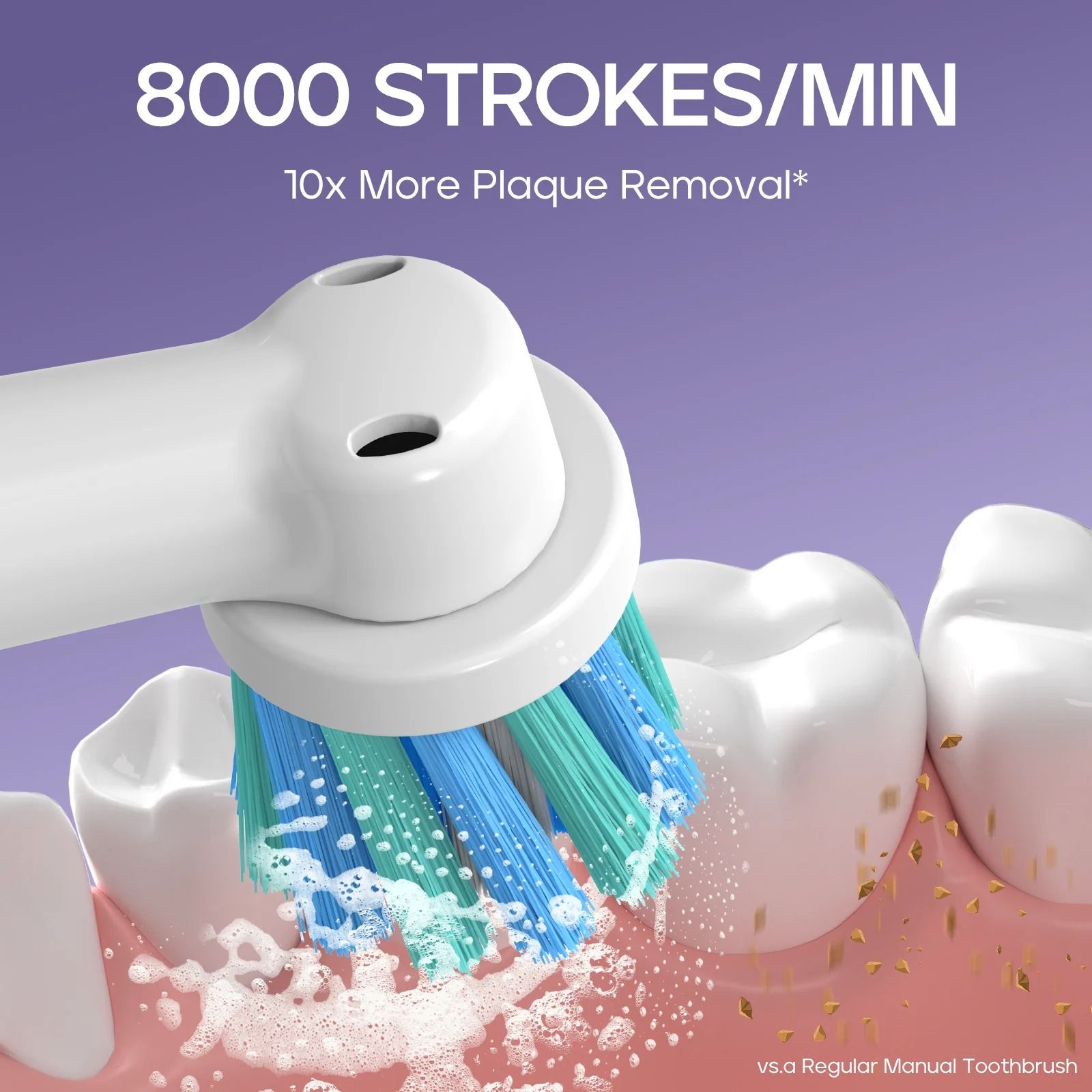 Rotating Electric Toothbrush with 8 Heads 5 Modes and Smart Timer