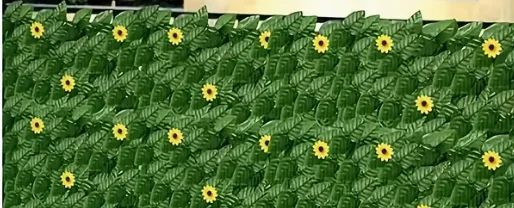 Artificial Ivy Fence with Sunflower Privacy Screen