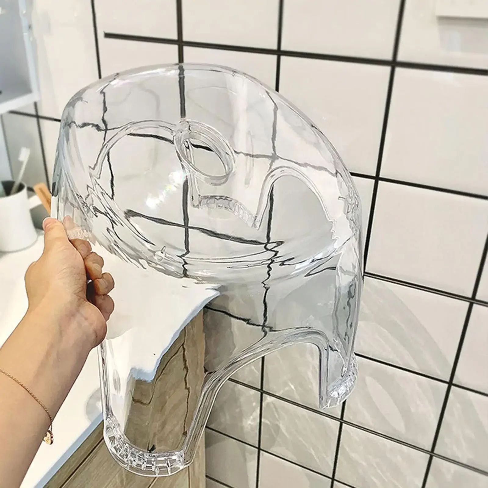 Transparent Acrylic Non-Slip Bathroom Stool