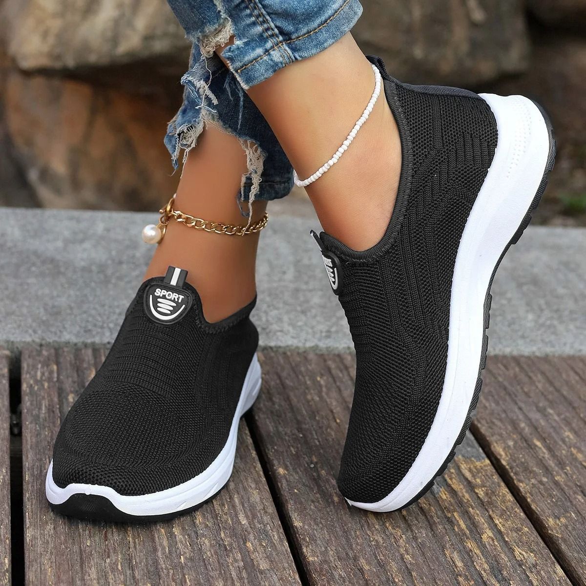 Lightweight Mesh Casual Shoes Women Breathable Soft Sole Summer Flats
