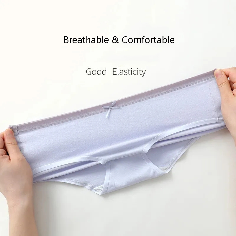 Women Cotton Underwear Sexy Panty with Cute Bow