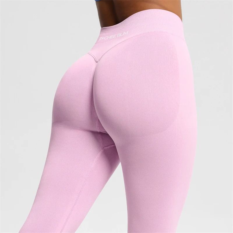 2025 Bum Shaping Leggings Seamless Low Waist Ribbed Gym Pants