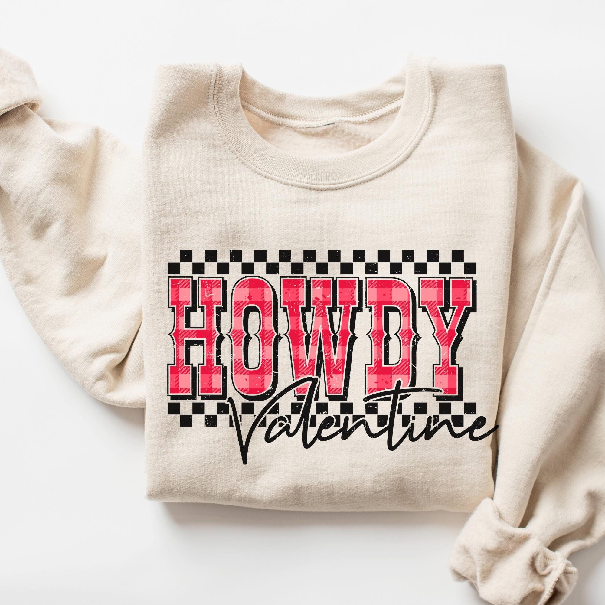 Retro Western Valentine Sweatshirt, Howdy Valentine Sweatshirt, Trendy Western Valentine's Day Shirt, Valentine's Shirt
