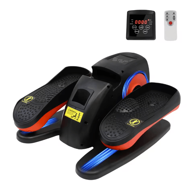 Under Desk Elliptical Exerciser with Remote Control Quiet Pedal Trainer