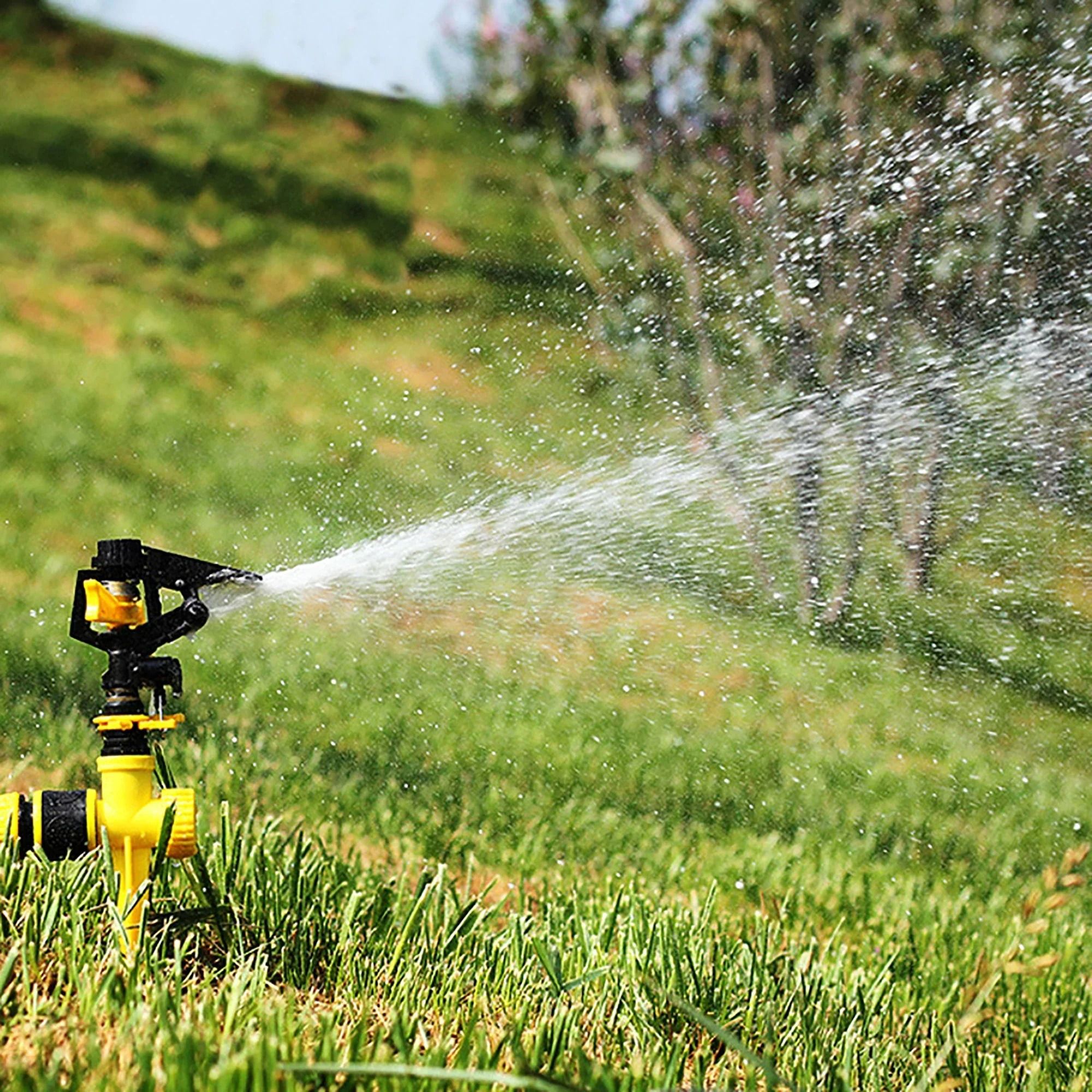 Adjustable Rocker Impact Sprinkler 360 Degree Rotary Watering Nozzle for Lawn and Garden Irrigation