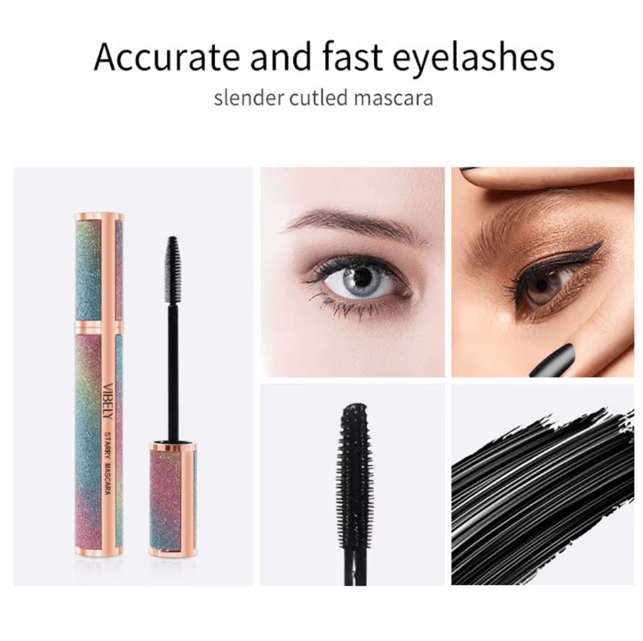 4D Brilliant Starry Sky Waterproof Mascara – Volumizing, Lengthening & Curling Lash Mascara