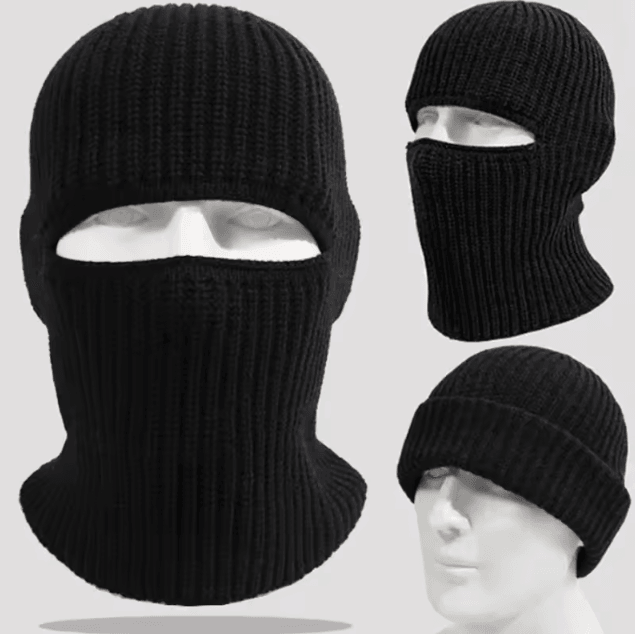 ThermaFlex 2-in-1 Winter Balaclava Hat – Knit Beanie Mask with Thermal Windproof Protection