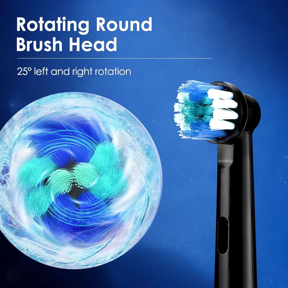 SmartSpin Pro Rechargeable Electric Toothbrush with Rotary Cleaning Power